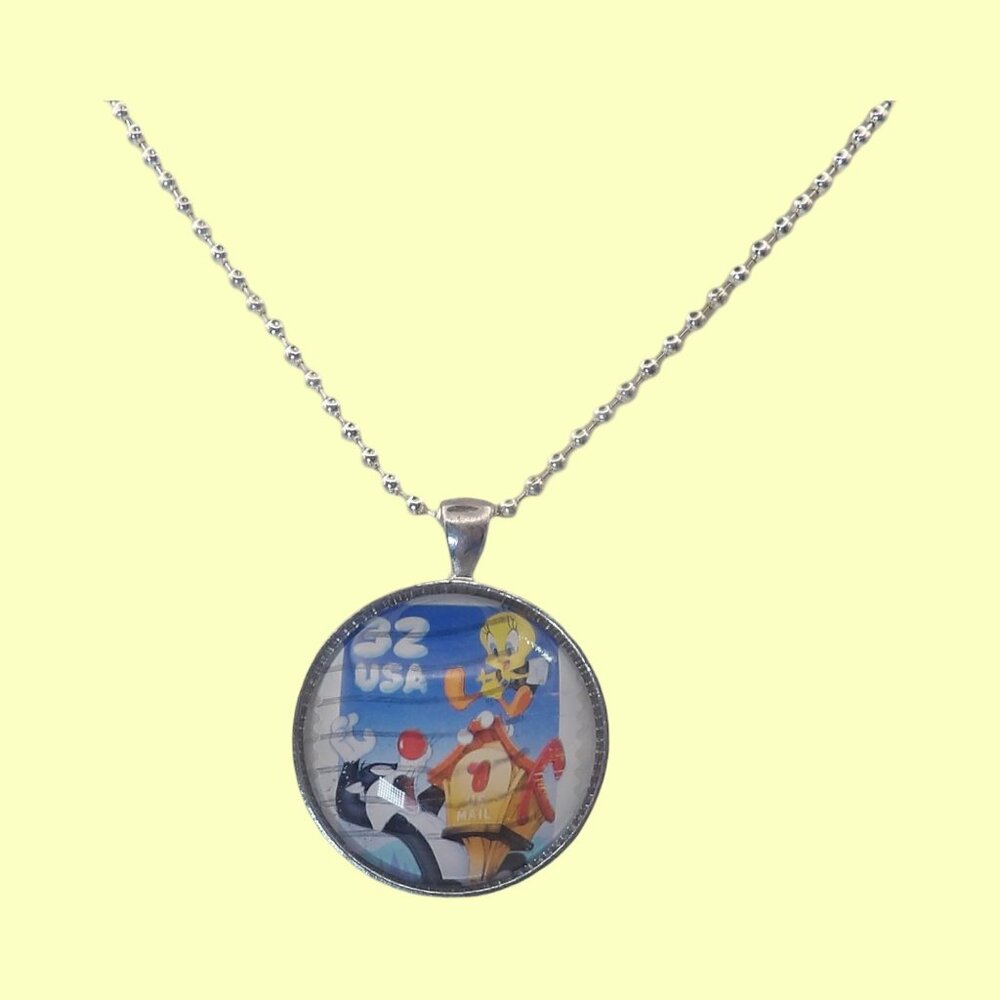 Hand Designed Original Stamp Pendant Necklace